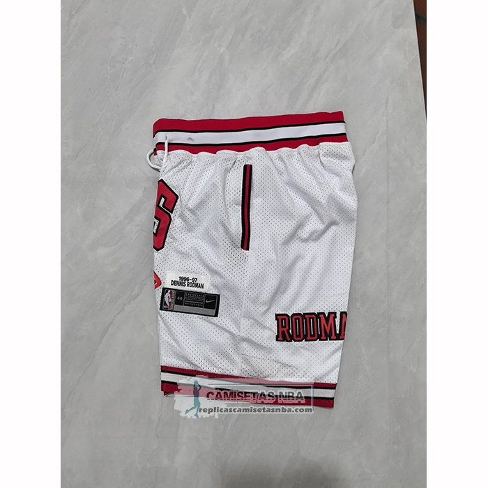 Pantalone Chicago Bulls Mitchell & Ness Just Don 1996-97 Blanco